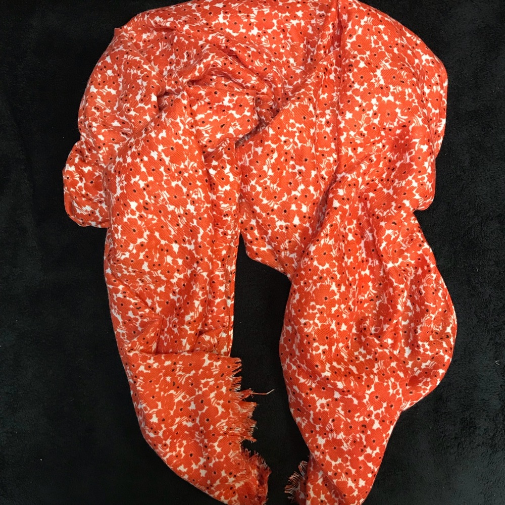 Red Floral Spring Scarf